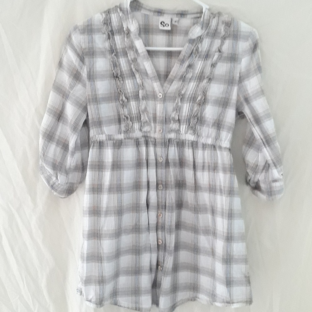SO Plaid Top